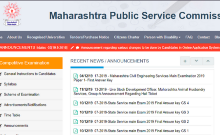 MPSC Group C Final Answer Key 2019 