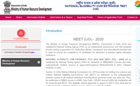 NEET 2020 Notification