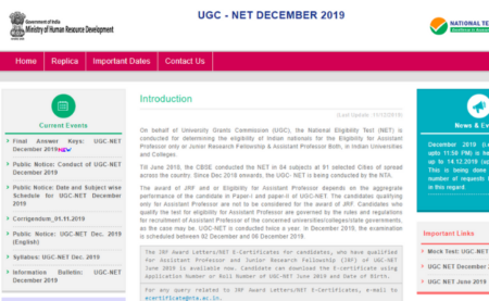 NTA UGC NET Results 2019 