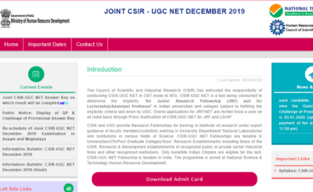 CSIR NET 2019 Final Answer Key 