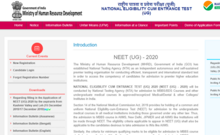 NEET 2020 Correction Window 