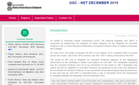 UGC NET Result 2019 